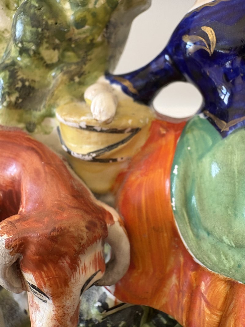 Antique Victorian Staffordshire Flatback Figure